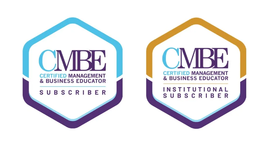 Logos of the certified management & business educator.