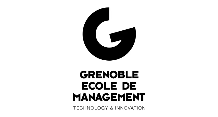 Logo for the grenoble ecole de management.