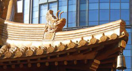 Chinese dragon on a roof