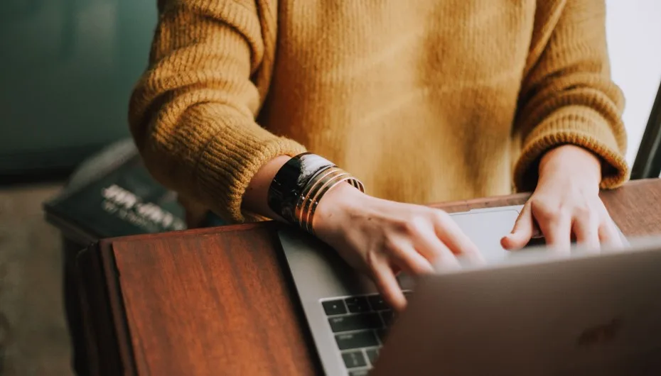 Person using laptop computer photo by christin hume on unsplash.