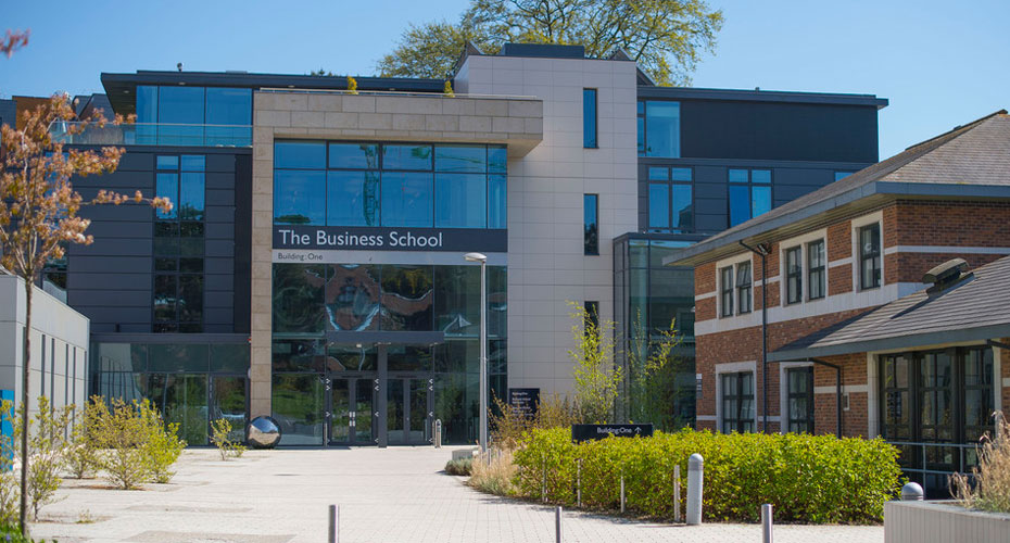 The front entrance of the Business School Building: One, Streatham