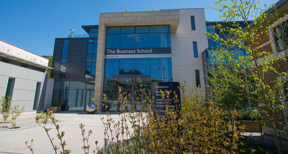 The front entrance of the Business School Building: One, Streatham